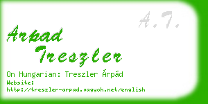 arpad treszler business card